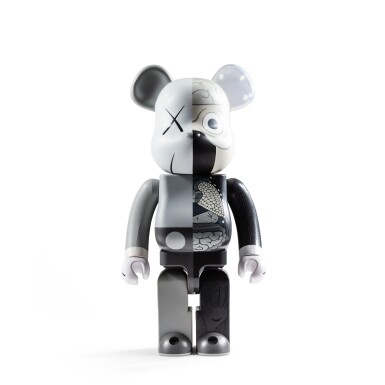 View full screen - View 1 of Lot 780. BEARBRICK x KAWS Dissected Companion 1000% Grey, 2010.