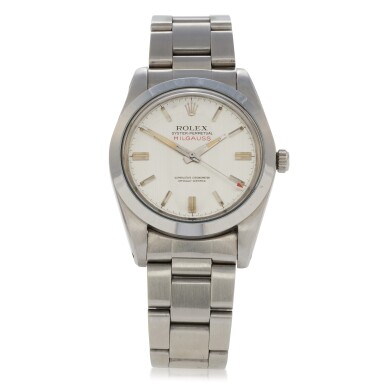 View full screen - View 1 of Lot 17. Milgauss, Ref. 1019 Stainless steel antimagnetic wristwatch with bracelet Circa 1969.