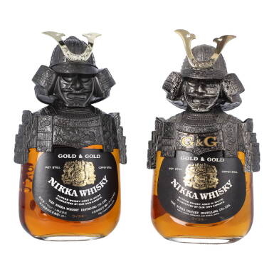 View full screen - View 1 of Lot 5295. Nikka Samurai Gold & Gold Blended Whisky 43.0 abv NV (2 BT70).