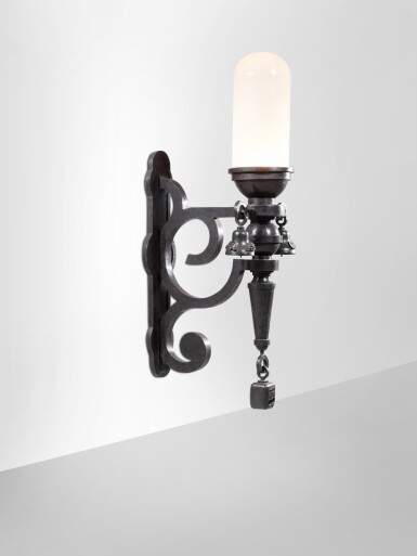 View full screen - View 1 of Lot 116. Monumental wall lantern.