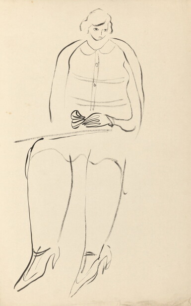 View full screen - View 1 of Lot 259. Sanyu 常玉 | Seated Woman with hands on laps 雙手放在腿上的坐姿裸女.