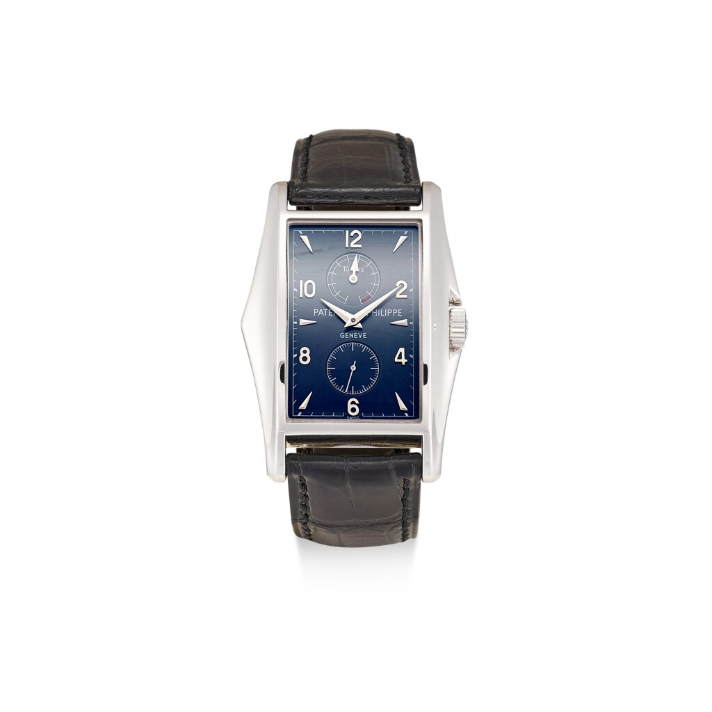 View full screen - View 1 of Lot 8236. PATEK PHILIPPE | REFERENCE 5100 A LIMITED EDITION WHITE GOLD WRISTWATCH WITH 10 DAY POWER RESERVE, MADE TO COMMEMORATE THE NEW MILLENNIUM, CIRCA 2001.
