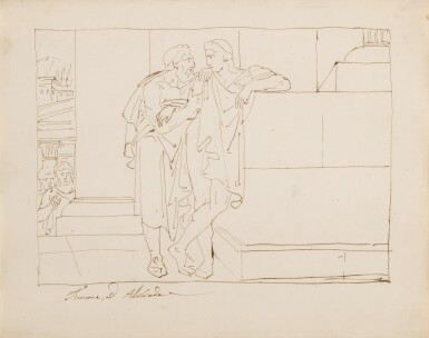 View full screen - View 1 of Lot 140. Ten studies for the Raccolta di No.100 Soggetti li più rimarchevole dell'Istoria Greca.