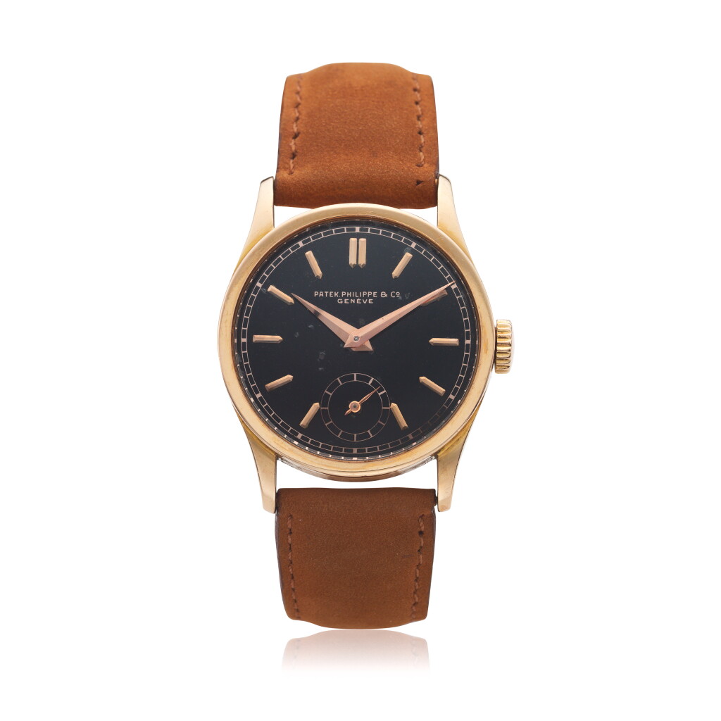 View full screen - View 1 of Lot 71. Reference 96 Calatrava  A pink gold wristwatch, Made in 1941.