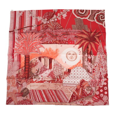View full screen - View 1 of Lot 135. Acte III, Scene I, La Clairiere Silk Twill Scarf 90.