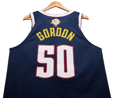 View full screen - View 1 of Lot 150. Aaron Gordon Denver Nuggets 2023 NBA Finals Game Worn Icon Edition Jersey | Game 2.