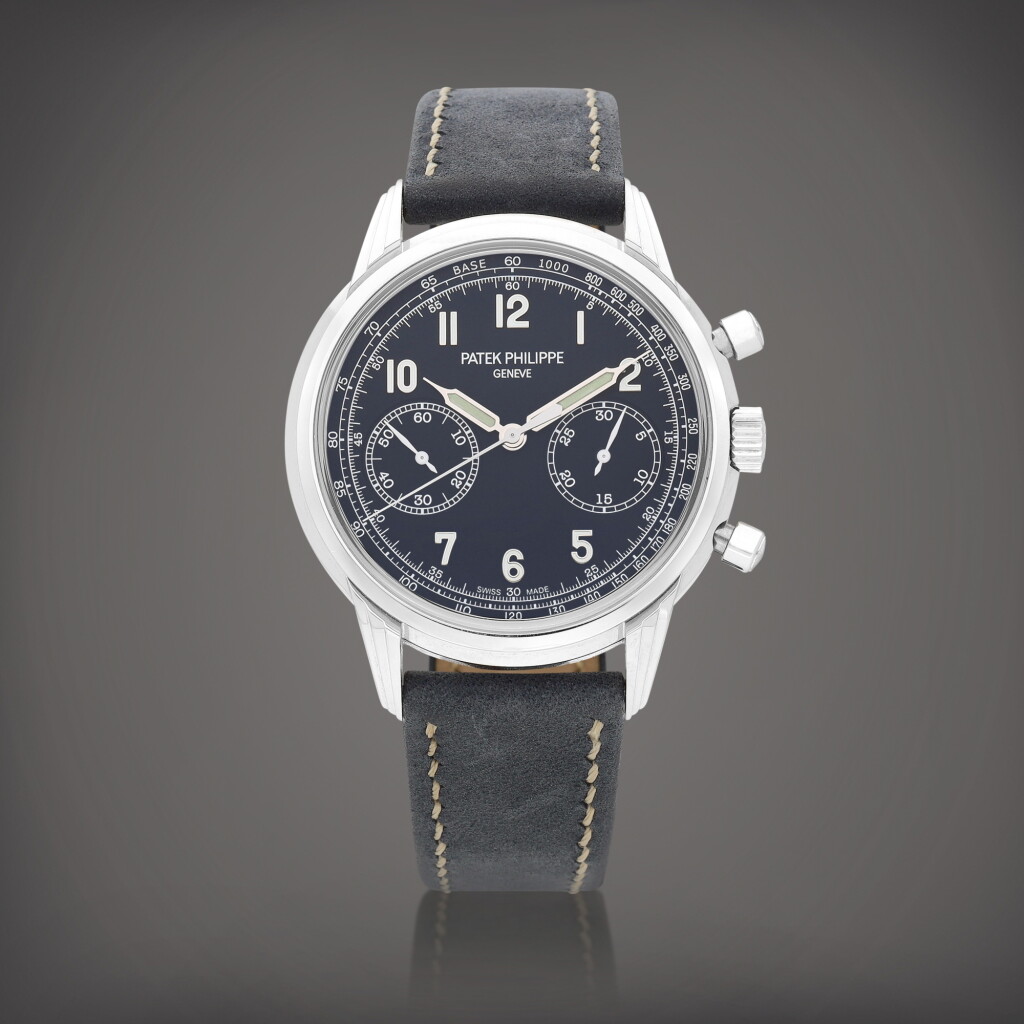 View full screen - View 1 of Lot 2131. Reference 5172 | A white gold chronograph wristwatch, Circa 2020 | 百達翡麗 | 型號5172 | 白金計時腕錶,約2020年製.