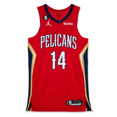 View full screen - View 1 of Lot 55. Brandon Ingram New Orleans Pelicans 2022-2023 Game Worn Away Jersey.