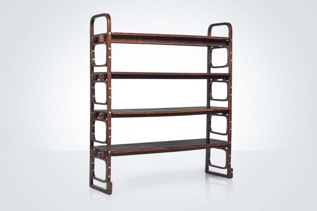View full screen - View 1 of Lot 473. A Rare Shelving Unit from the Österreichische Postsparkasse, Vienna, Austria.