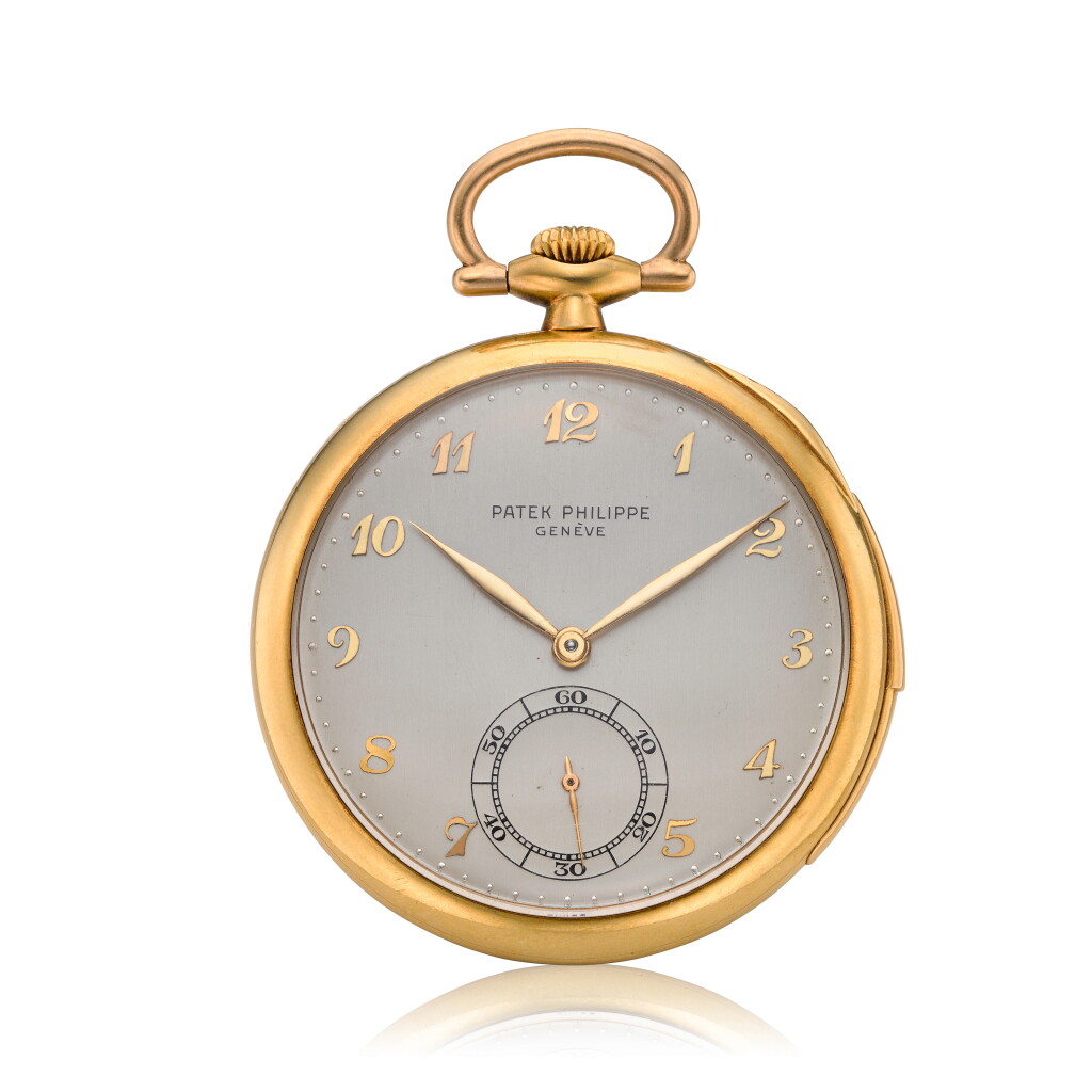View full screen - View 1 of Lot 227. Reference 772, A yellow gold minute repeating open faced watch, Made in 1925.