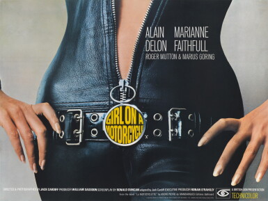 View full screen - View 1 of Lot 10. Girl on a Motorcycle (1968), style B poster, British.