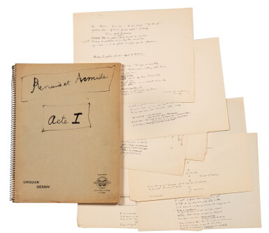 View full screen - View 1 of Lot 80. Renaud et Armide, 1941. Manuscrits autographes et dactylographie..