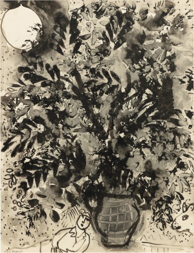 View full screen - View 1 of Lot 245. Bouquet au pot ou Le bouquet de feuilles.