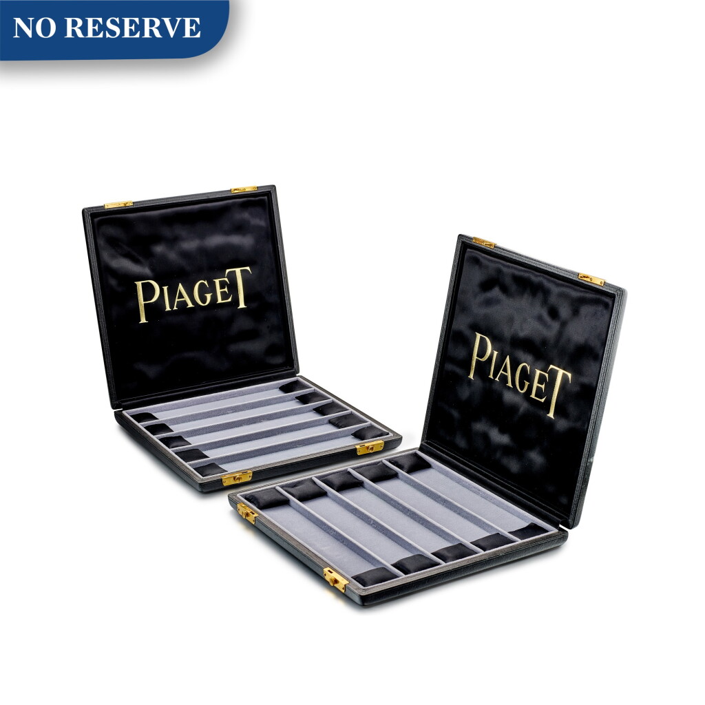 View full screen - View 1 of Lot 8024. Piaget | A set of two leather presentation boxes, Circa 1965 | 伯爵 | 一套兩件皮製盒子,約1965年製.