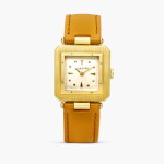 Carré à Coin Coupés | A square yellow gold wristwatch with chamfered corners and cylindrical T-bar lugs, Circa 1947