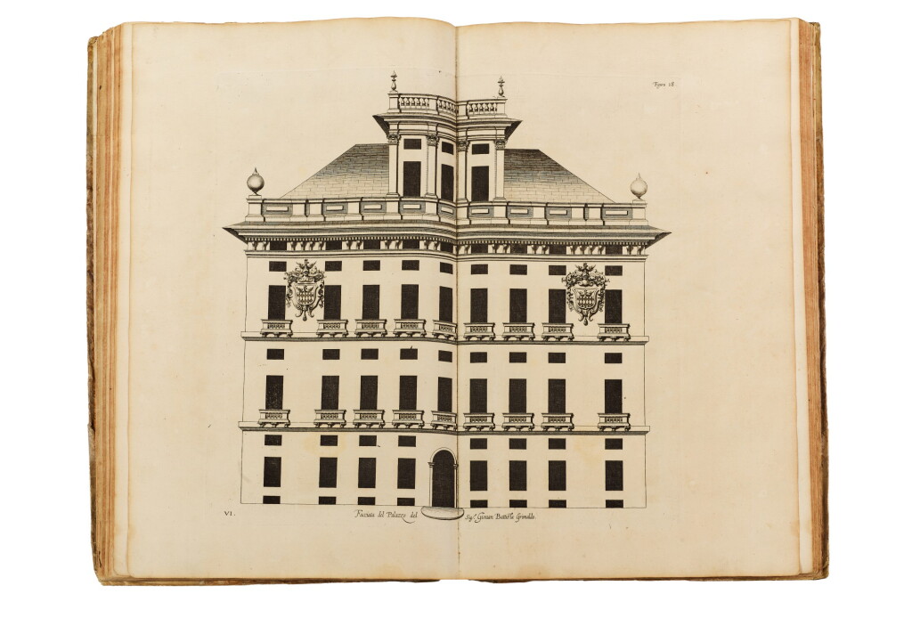 View full screen - View 1 of Lot 203. Rubens, Architecture italienne... des plus beaux edifices... de Genes, Amsterdam & Leipzig, 1755, half vellum.