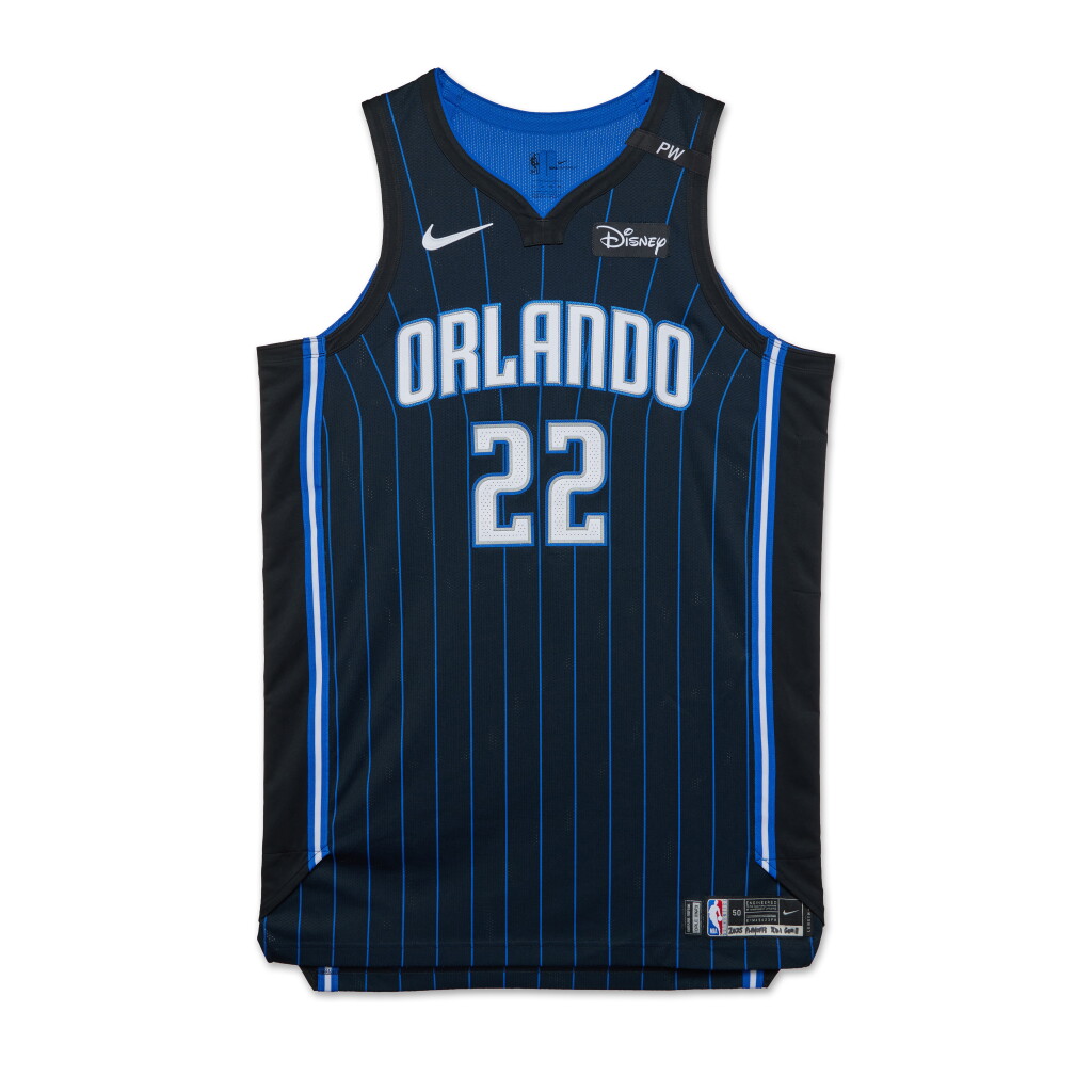 View full screen - View 1 of Lot 153. Franz Wagner Orlando Magic 2025 NBA Playoffs Eastern Conference Round 1 Game Worn Icon Edition Jersey | Game 1 .