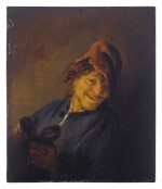 Peasant with a red cap holding a jug