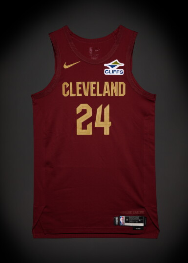 View full screen - View 1 of Lot 17. Tyrese Proctor ‘Rookie Debut’ Cleveland Cavaliers 2025-2026 NBA Tip-Off Game Worn Icon Edition Jersey.