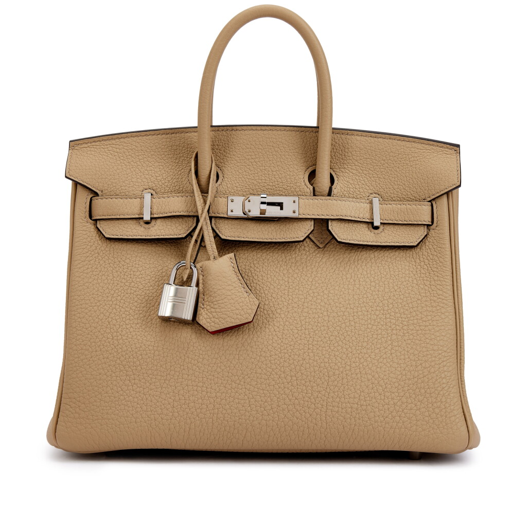 View full screen - View 1 of Lot 9803. Limited Edition Trench Togo and Bougainvillea Verso Birkin 25 Palladium Hardware, 2022.