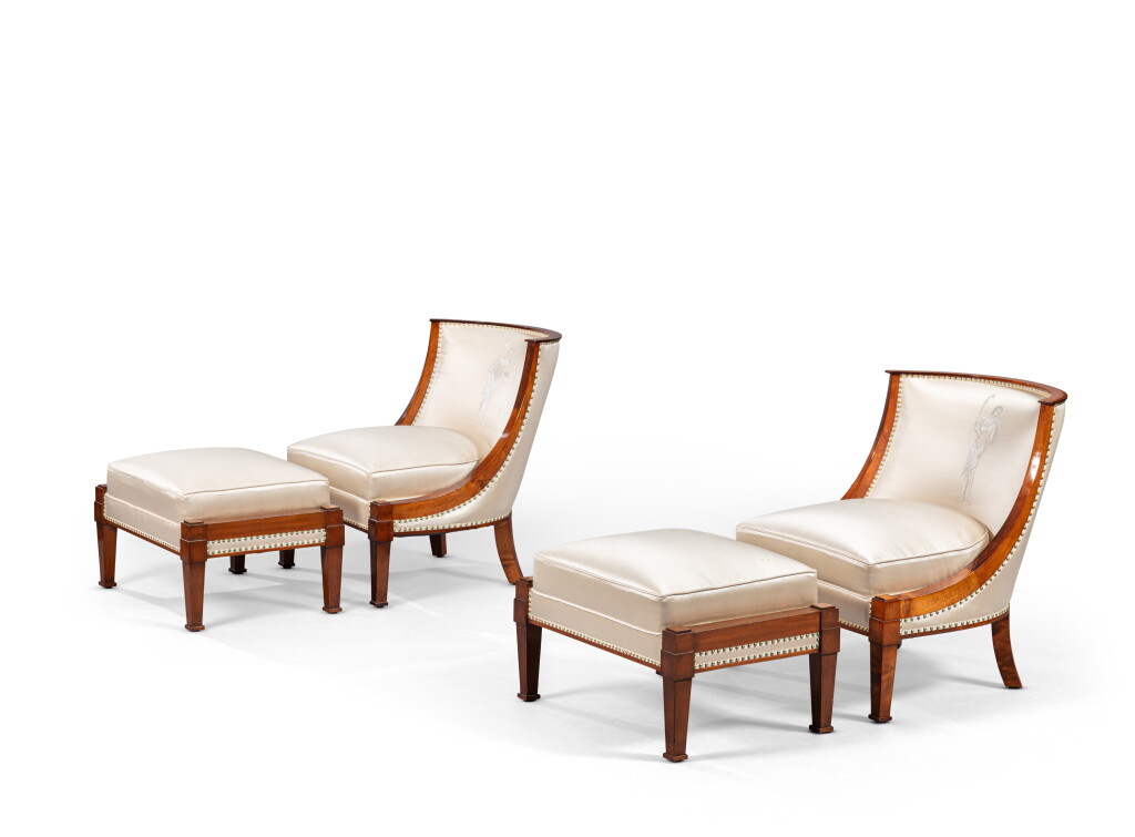 View full screen - View 1 of Lot 430. Pair of low chairs.