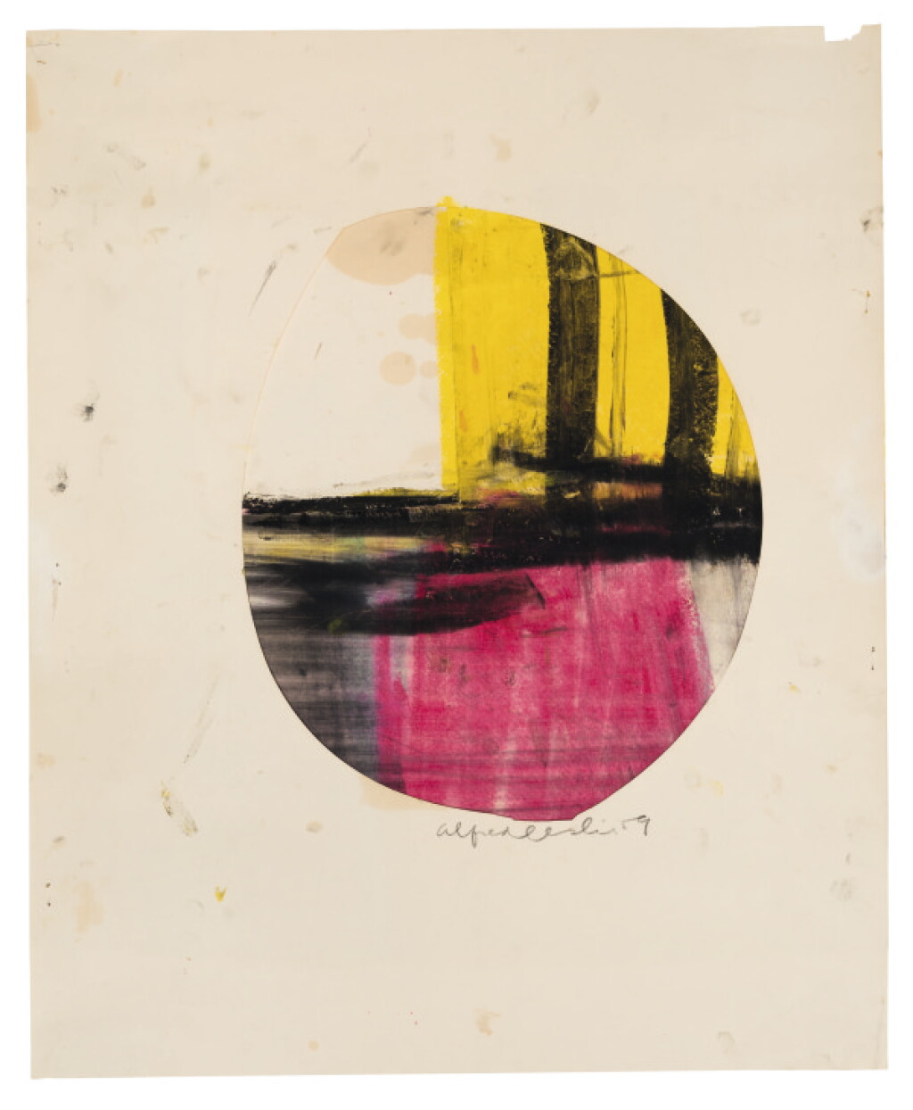 View full screen - View 1 of Lot 3. ALFRED LESLIE | OVAL COLLAGE.