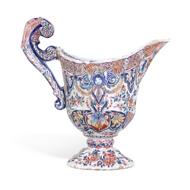 View full screen - View 1 of Lot 12. A Dutch Delft polychrome ewer, Circa 1720.