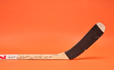 View full screen - View 1 of Lot 1. Wayne Gretzky 1988 Stanley Cup Finals Edmonton Oilers Game Used & Signed Hockey Stick | Dated to Championship Clinching Game.