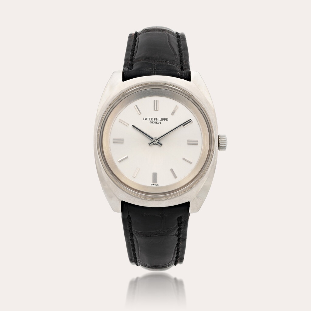 View full screen - View 1 of Lot 385. Reference 3579-1A Montre bracelet en acier | Stainless steel wristwatch Vers 1974 | Circa 1974.