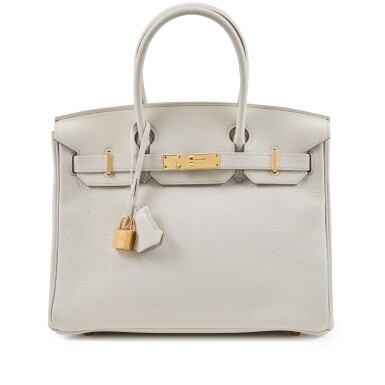View full screen - View 1 of Lot 106. Limited Edition Gris Glacier Togo, Swift and Toile 3 in 1 Birkin 30 Gold Hardware, 2022.