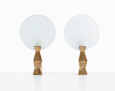 View full screen - View 1 of Lot 102. Paire de lampes Lune.