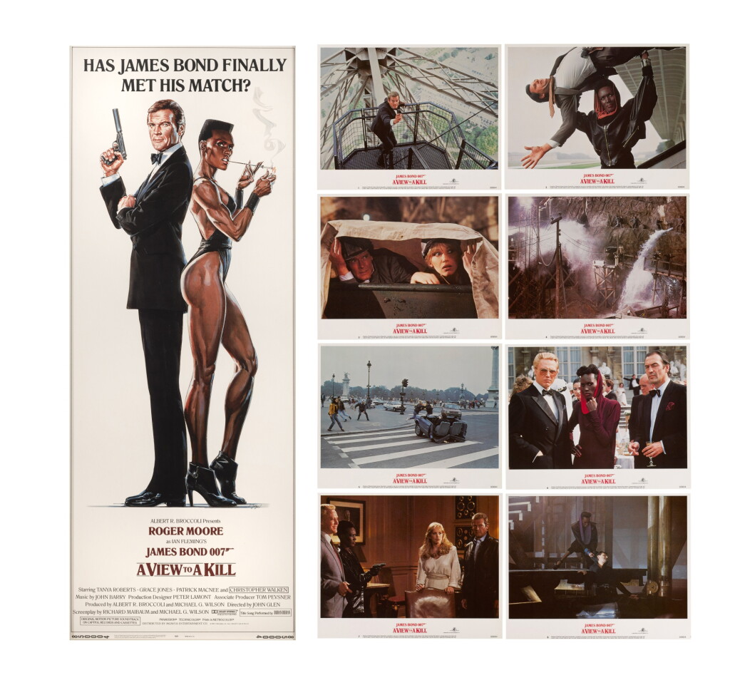 View full screen - View 1 of Lot 39. A View to a Kill (1985), poster and set of 8 lobby cards, US.