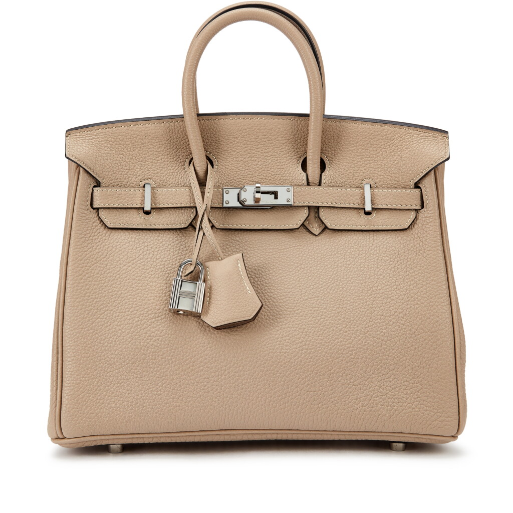 View full screen - View 1 of Lot 5638. Gris Tourterelle Togo Birkin 25 Palladium Hardware, 2006.