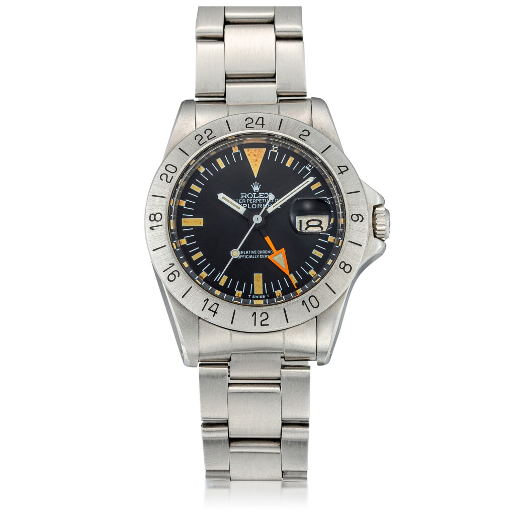 View full screen - View 1 of Lot 38. 'Steve McQueen' Explorer II, Ref. 1655 Stainless steel wristwatch with 24-hour indication, date and bracelet Circa 1978 | 勞力士1655型號「'Steve McQueen' Explorer II」精鋼鍊帶腕錶備24小時及日期顯示,年份約1978.