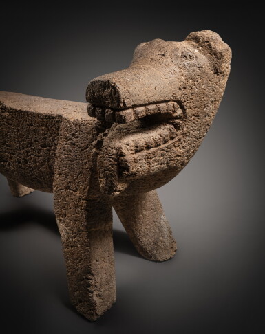 View full screen - View 1 of Lot 18. Michoacán Stone Coyote Throne.