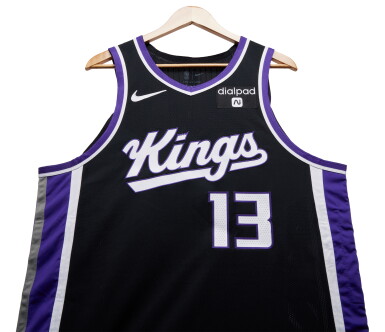 View full screen - View 1 of Lot 130. Keegan Murray Sacramento Kings 2023-2024 Game Worn Icon Edition Jersey.