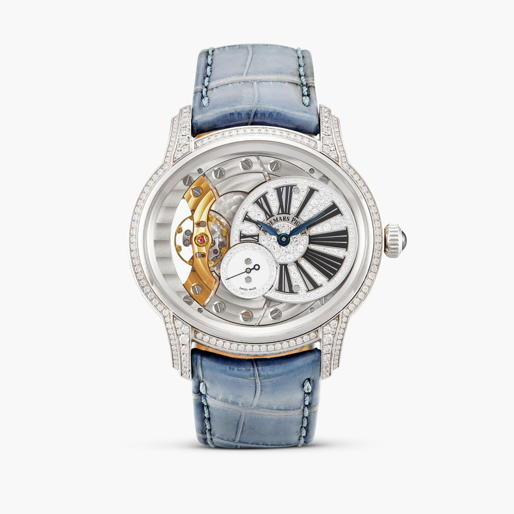 View full screen - View 1 of Lot 8625. Millenary, Reference 77248BC.ZZ.A111CR.01 | A white gold diamond-set semi-skeletonized wristwatch, Circa 2015 .