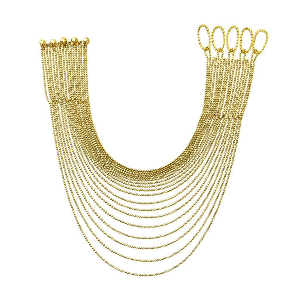 View full screen - View 1 of Lot 48. Cartier | Collier or, "Draperie" | Gold necklace, 'Draperie'.