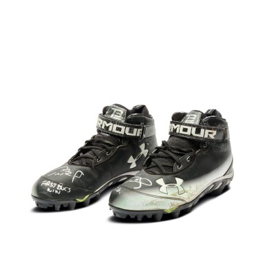 View full screen - View 1 of Lot 38. Tom Brady 2020 Game Worn & Signed Cleats | First Buccaneers Win.