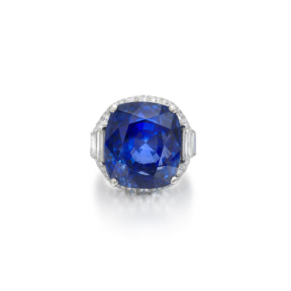 View full screen - View 1 of Lot 145. Sapphire and Diamond 'Trombino' Ring .