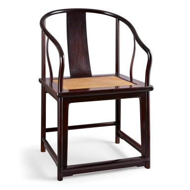 View full screen - View 1 of Lot 108. A ZITAN HORSESHOE-BACK CHAIR, QUANYI QING DYNASTY, 18TH CENTURY 重要私人珍藏.