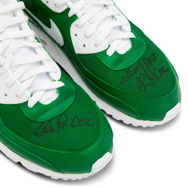 View full screen - View 1 of Lot 29. Doc Rivers Milwaukee Bucks 2025-2026 Game Worn and Signed Custom Air Max 90s | To The Max Foundation .