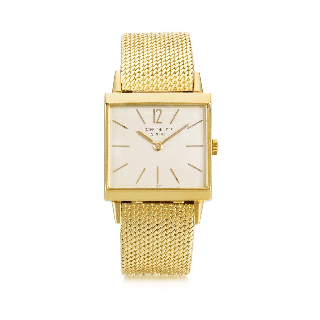 View full screen - View 1 of Lot 702. PATEK PHILIPPE | REF 3406 YELLOW GOLD WRISTWATCH WITH BRACELET MADE IN 1965.