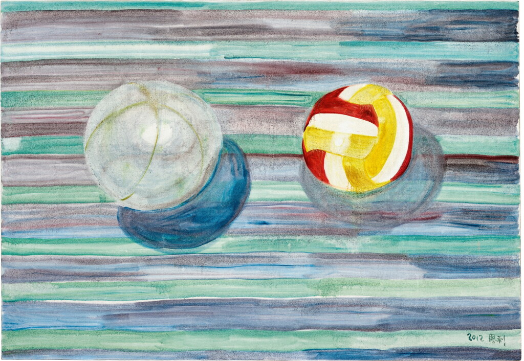View full screen - View 1 of Lot 600. Zhang Enli 張恩利 | Two Light Balls 二個很輕的球 .