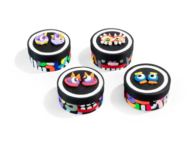 View full screen - View 1 of Lot 113. Untitled (four hand painted boxes) .