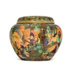 A Wedgwood Flame lustreware Malfrey pot and cover , Circa 1925