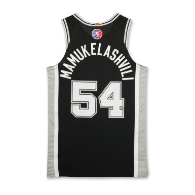 View full screen - View 1 of Lot 42. Sandro Mamukelashvili ‘2025 Paris Games’ San Antonio Spurs 2024-2025 Game Worn Icon Edition Jersey .