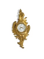 A French Gilt Bronze Cartel Clock, Late 19th Century