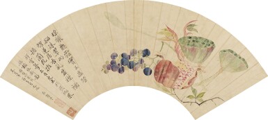 View full screen - View 1 of Lot 6083. 惲壽平 國香珍果|Yun Shouping, Fruits.