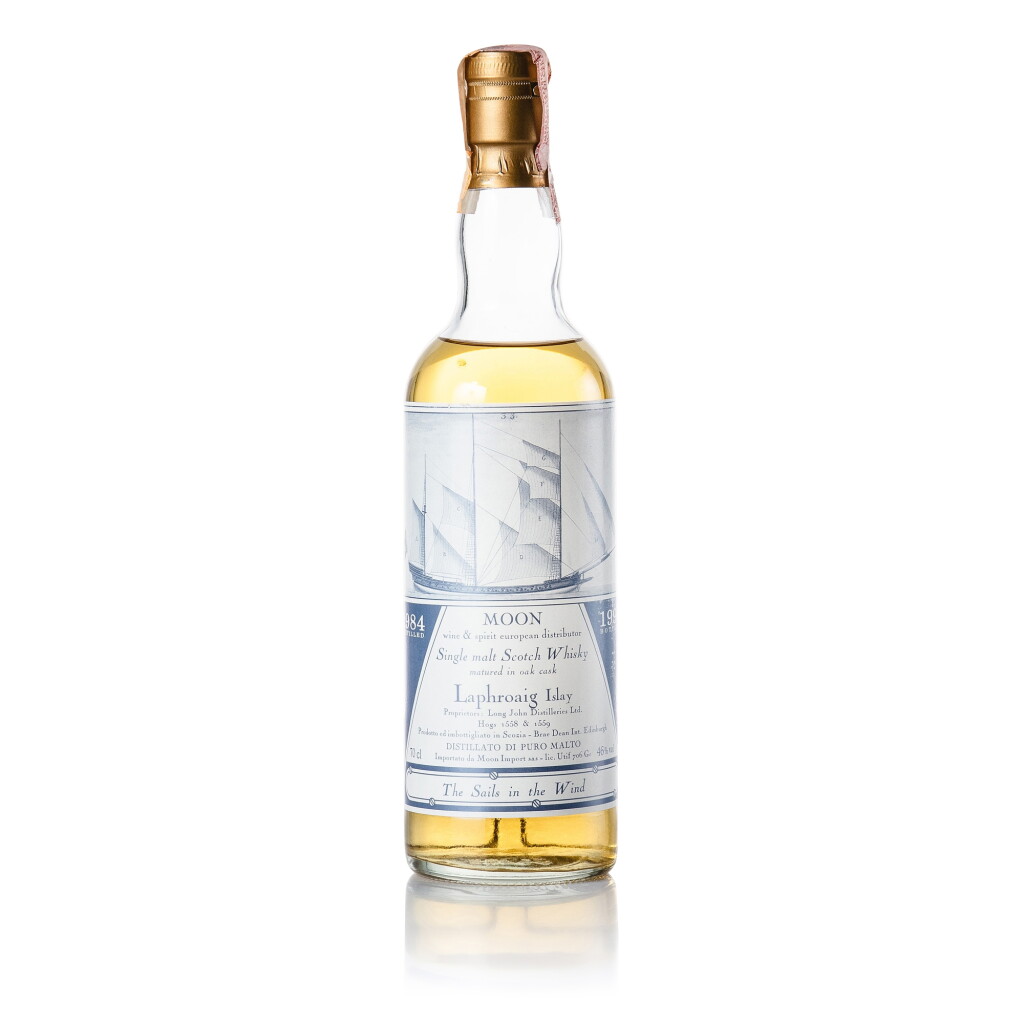 View full screen - View 1 of Lot 229. Laphroaig Moon Import The Sails in the Wind 46.0 abv 1984 (1 BT 70cl).
